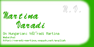 martina varadi business card